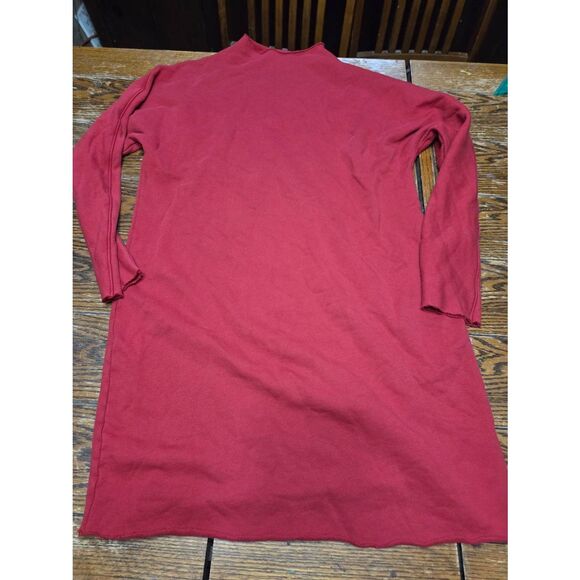 Frank & Eileen IZZIE Sweatshirt Party Dress TRIPLE FLEECE In  Cranberry Sz Large - Picture 2 of 5